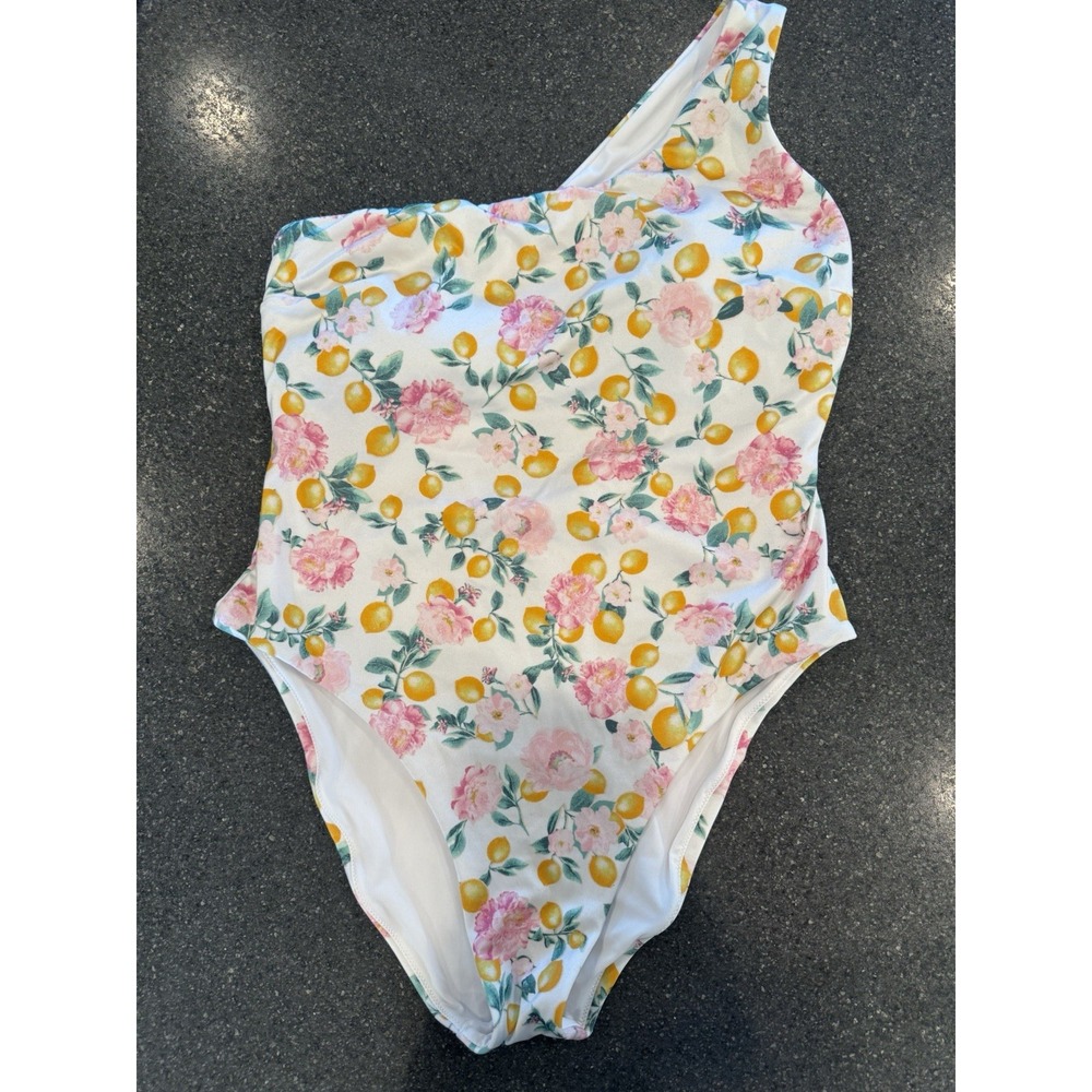 Victorias Secret Lemon Floral One Shoulder One‎ Piece Swimsuit XL